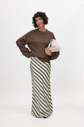 NA-KD Mermaid Shape Maxi Skirt - Stripe