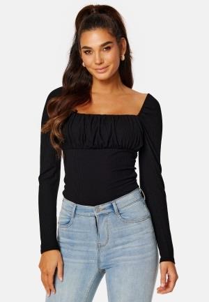 BUBBLEROOM Neija Square Neck Top Black S