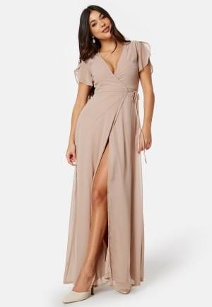 Bubbleroom Occasion Grienne Wrap Gown Dusty pink L