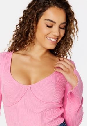 BUBBLEROOM Najva knitted top Pink S