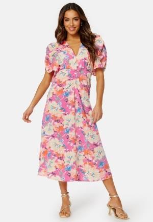 Bubbleroom Occasion Neala Puff Sleeve Dress Pink / Floral 36