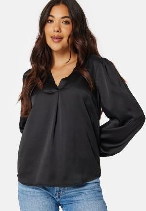 BUBBLEROOM Gwenny Satin Blouse Black 46