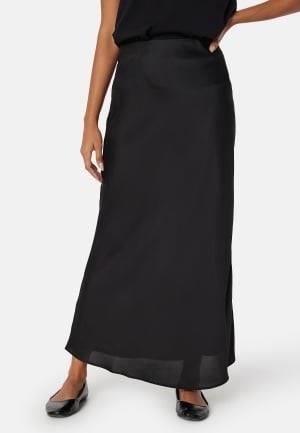 VILA Viellette high waist long skirt Black 36