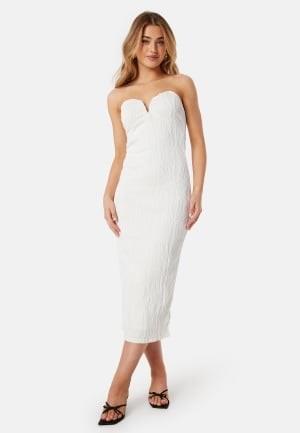 VERO MODA Vmcora tube wavy calf dress bride Blanc De Blanc M