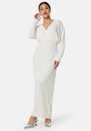 VILA Vimaia V-Neck L/S Maxi Dress Cloud Dancer 38