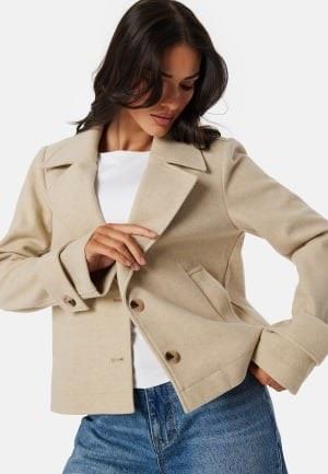 Pieces Pcbeatrice short jacket White Pepper S