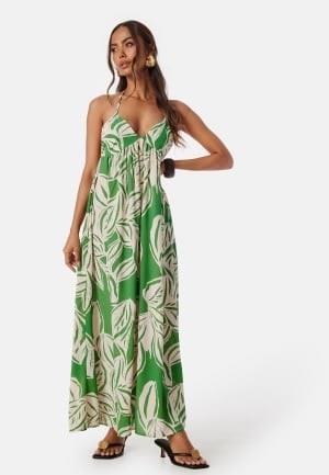 ONLY Onlalma life poly chole long dress Green/Patterned XS