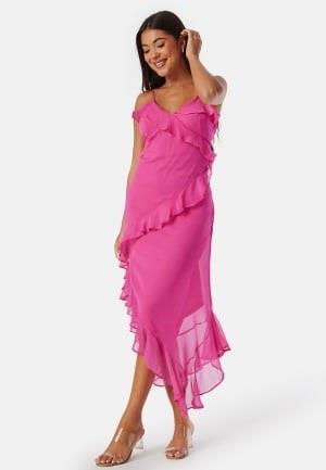 ONLY Onlasta life strap frill ankel dress Fuchsia Purple XL