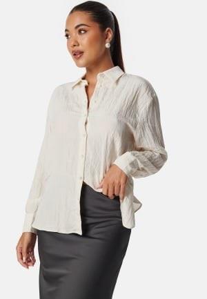 BUBBLEROOM Button Structure Shirt Cream S