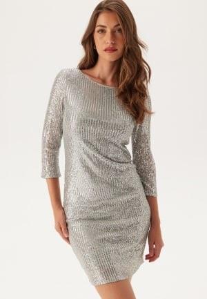 VILA Sparkling 3/4 O-Neck Dress silver XS