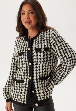 ONLY Onlflorance Boucle Jacket  Black Checks:birch XS