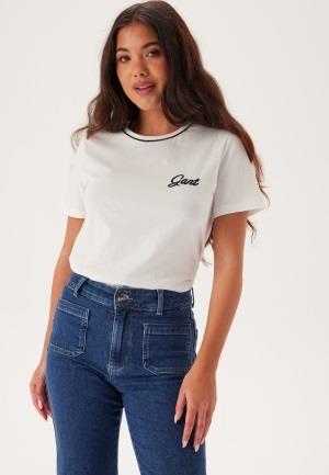 GANT Reg Script Ss T-shirt EGGSHELL S