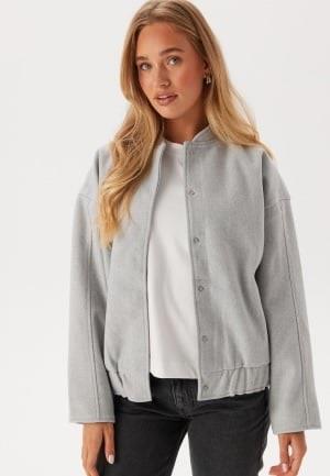 VILA Visille Oversize Bomber Jacket Light Grey Melange 40