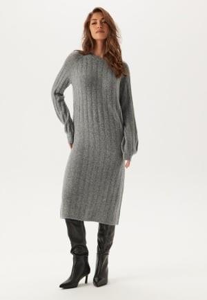 Pieces Pcmaggy Ls Knit Dress Noos Medium Grey Melange XL