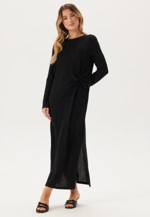 Pieces Pcrenata Ls Knot Dress Black L