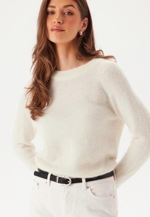 SELECTED FEMME Slflulu LS Knit O-Neck Snow White Detail:MELANGE XXL