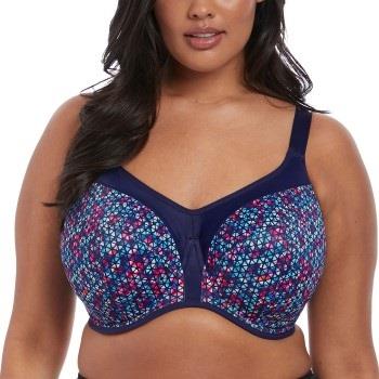 Elomi BH Energise Underwire Sport Support Bra Marine mønster D 100 Dam...