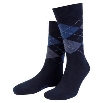 Amanda Christensen Strømper True Ankle Argyle Sock Marine/Blå Str 39/4...