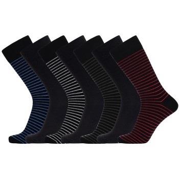 JBS Strømper 7P Bamboo Socks Svart stripet Str 41/45