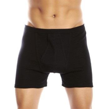 JBS Basic Fly Boxer Svart bomull Small Herre