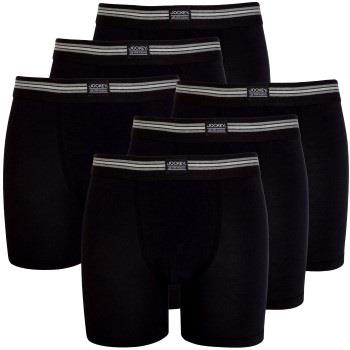 Jockey 6P Cotton Stretch Boxer Trunk Svart bomull X-Large Herre