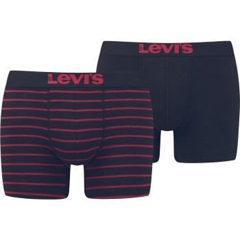 Levis 2P Base Stripe Boxer Marine/Rød bomull Large Herre