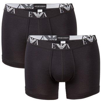 Armani Stretch Cotton Boxers 2P Svart bomull X-Large Herre