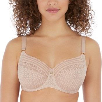 Freya BH Viva Underwire Side Support Lace Bra Beige polyamid E 75 Dame