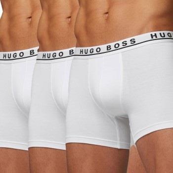BOSS 3P Cotton Stretch Boxer Brief Long Hvit bomull Small Herre
