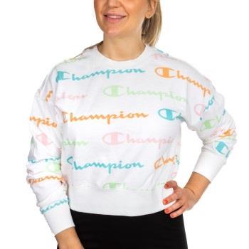 Champion American Classics Women Crewneck Print Hvit Mønster Large Dam...