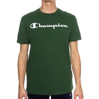 Champion Classics Men Crewneck T-shirt Mørkgrørnn  bomull Small Herre