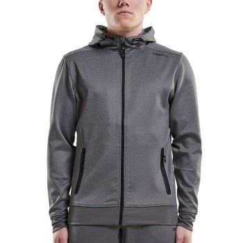 Craft Noble Full Zip Hood Men Mørkgrå  polyester XX-Large Herre