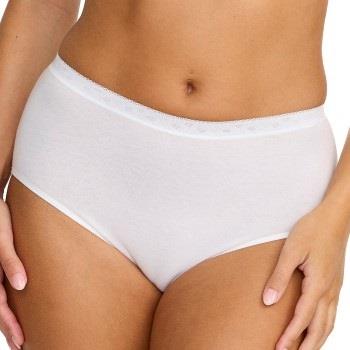 Damella Truser Classic Cotton Midi Brief Hvit bomull Small Dame