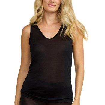 Damella Silk Tank Top Svart silke XX-Large Dame