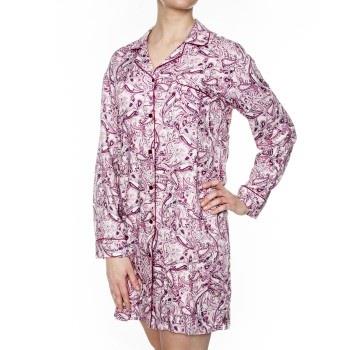 Damella Woven Viscose Nightshirt Rosa Mønster viskose Small Dame