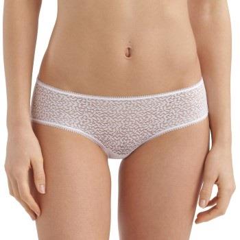 DKNY Truser Modern Lace Trim Hipster Hvit nylon Large Dame