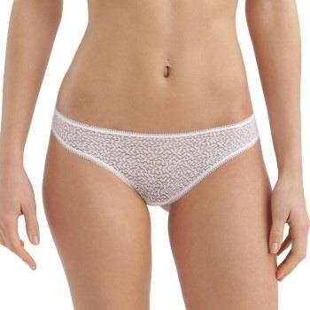 DKNY Truser Modern Lace Trim Thong Hvit nylon Medium Dame