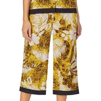 DKNY Rooftop Ready Wide Capri Pant Gul Mønster viskose X-Large Dame