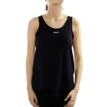 DKNY Walk The Line Tank Marine polyester Small Dame
