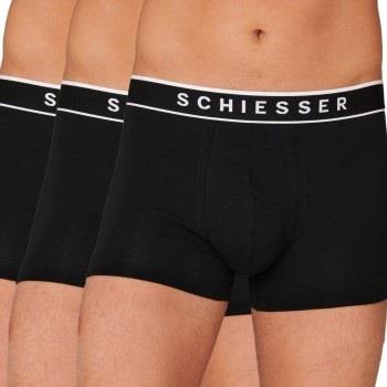 Schiesser 3P 95-5 Organic Cotton Rio Boxer Helsvart Small Herre