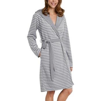 Schiesser Essentials Light Terry Cloth Bathrobe Grå 46 Dame