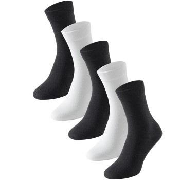 Schiesser Strømper 5P Women Socks Svart/Hvit Str 39/42 Dame