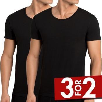 Sloggi 2P Men 24 7 T-Shirt Svart bomull Large Herre