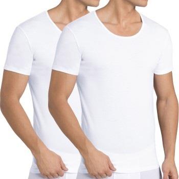 Sloggi 2P Men 24 7 T-Shirt Hvit bomull Small Herre