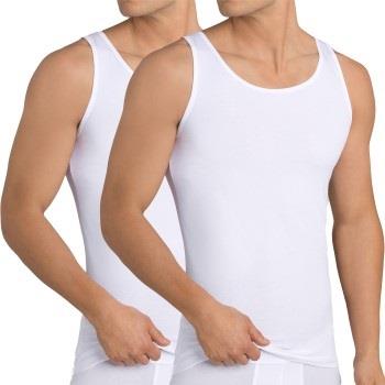 Sloggi 2P Men 24 7 Vest Hvit bomull Medium Herre