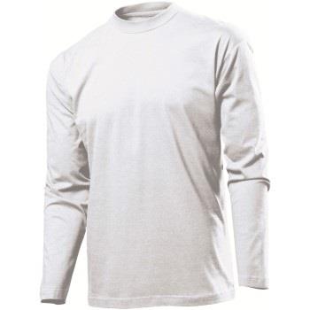 Stedman Classic Long Sleeve Men Hvit bomull Medium Herre