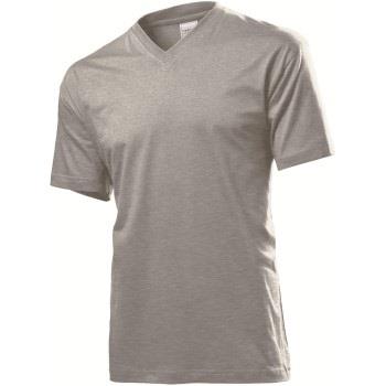 Stedman Classic V-Neck Men T-shirt Mørkgrå  bomull Medium Herre