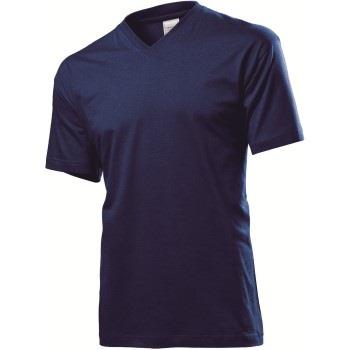 Stedman Classic V-Neck Men T-shirt Marine bomull Small Herre