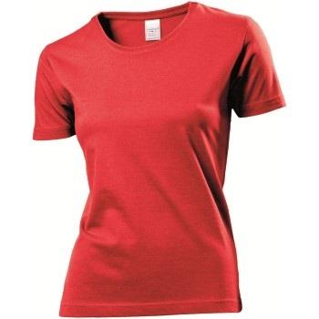 Stedman Classic Women T-shirt Rød bomull Small Dame