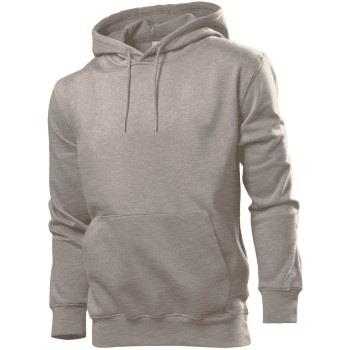 Stedman Sweatshirt Hooded Men Gråmelerad X-Large Herre